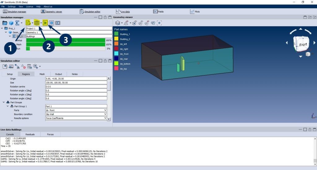 Wind load on buildings - CFD simulation - IdealSimulations
