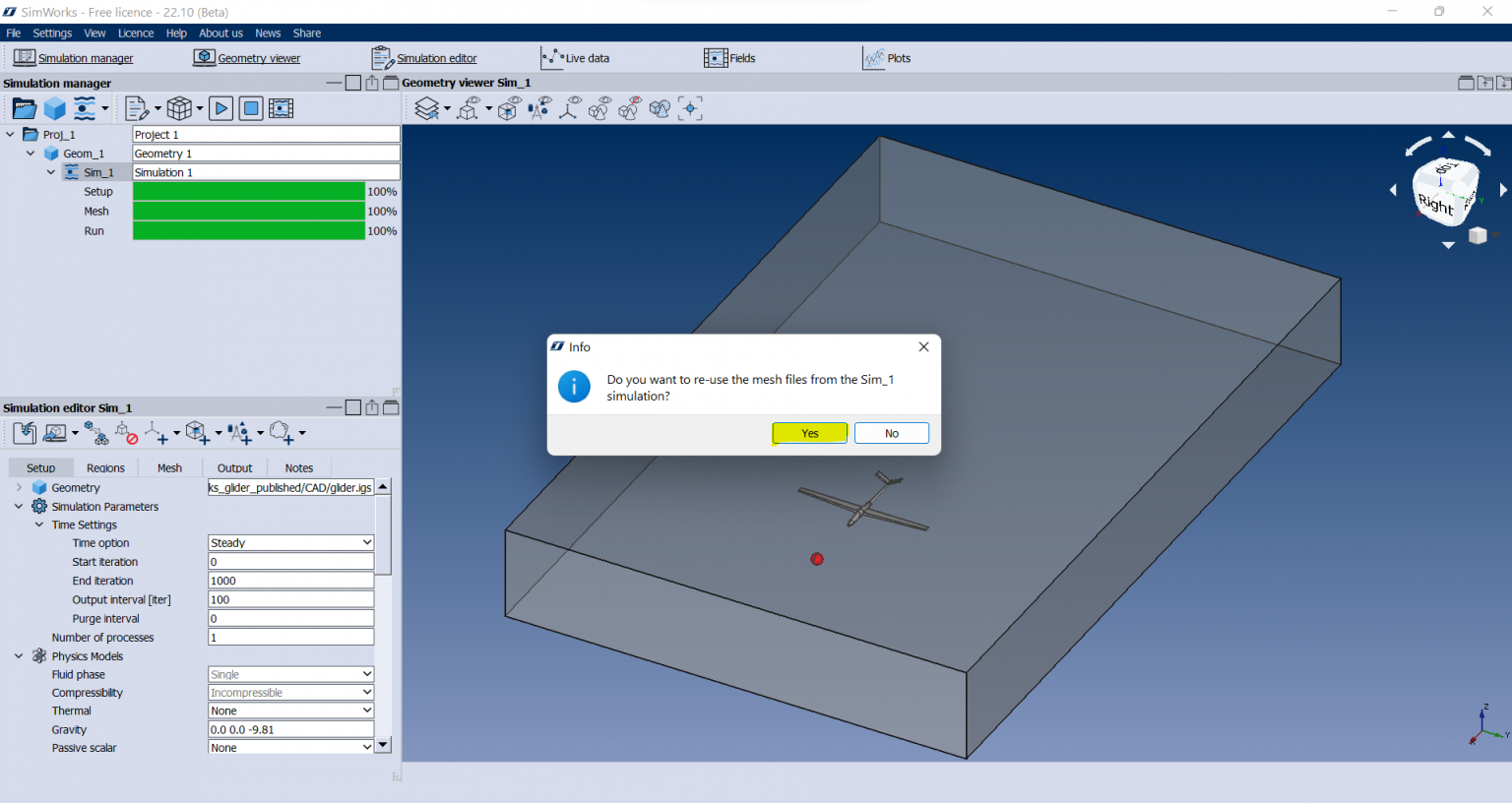 Mesh reuse and simulation extension